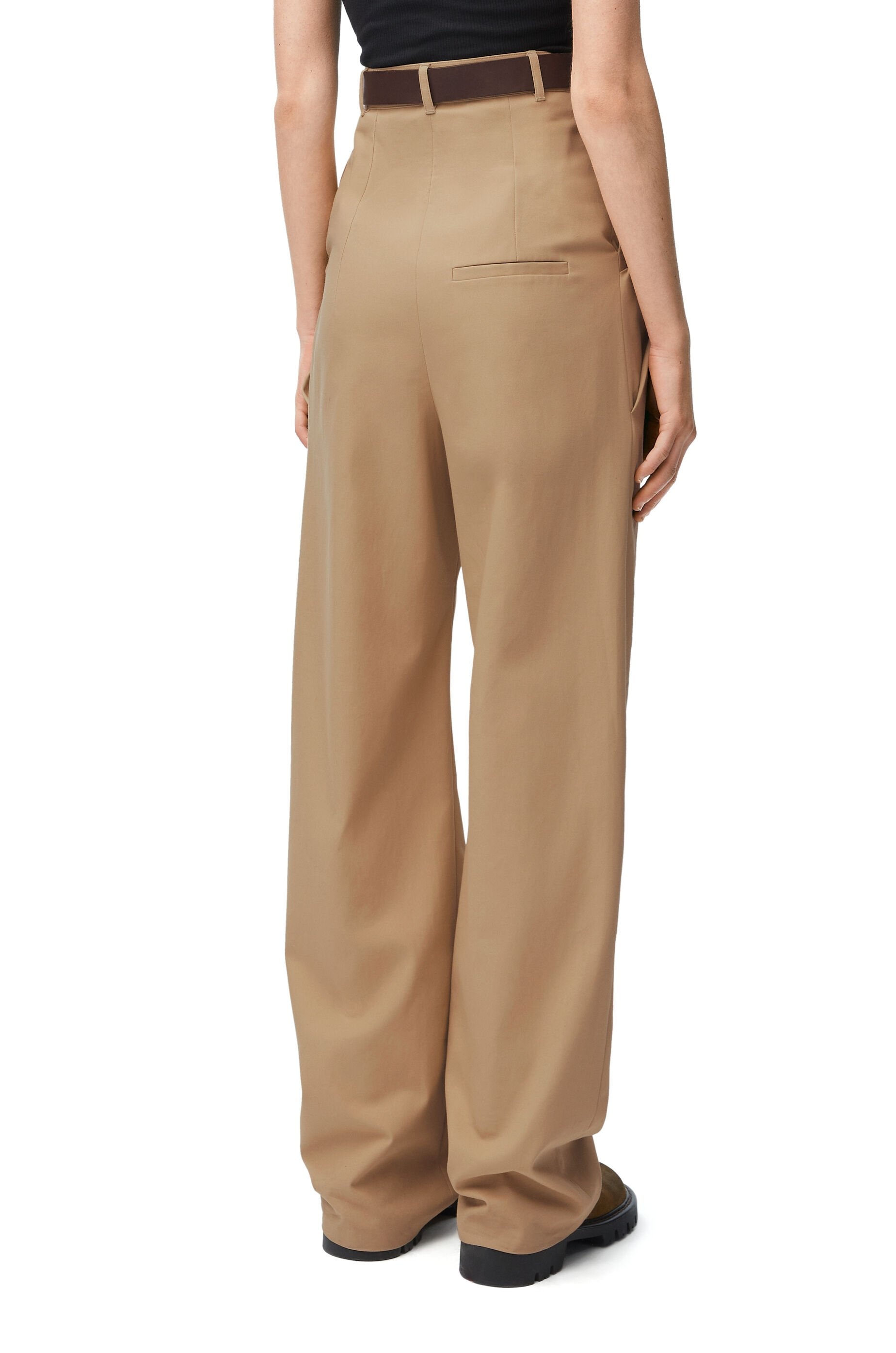 Draped trousers in cotton - 4