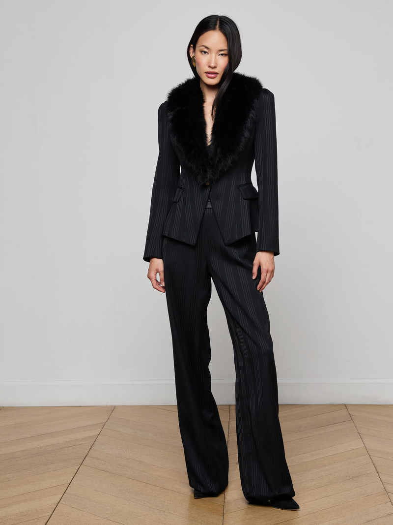 Kaisley Faux Fur Collar Blazer 4