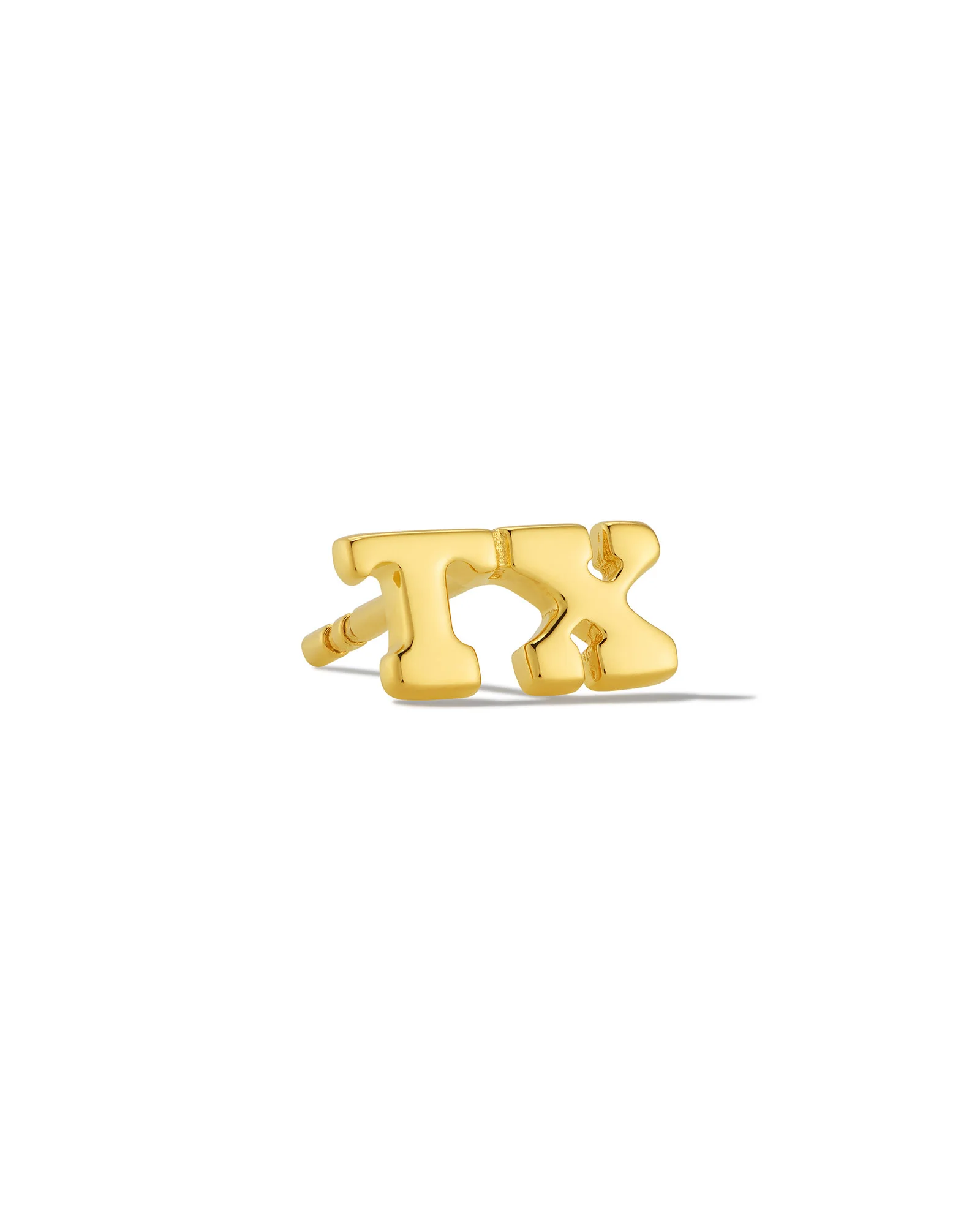 Texas Single Stud Earring in 18k Gold Vermeil - 1