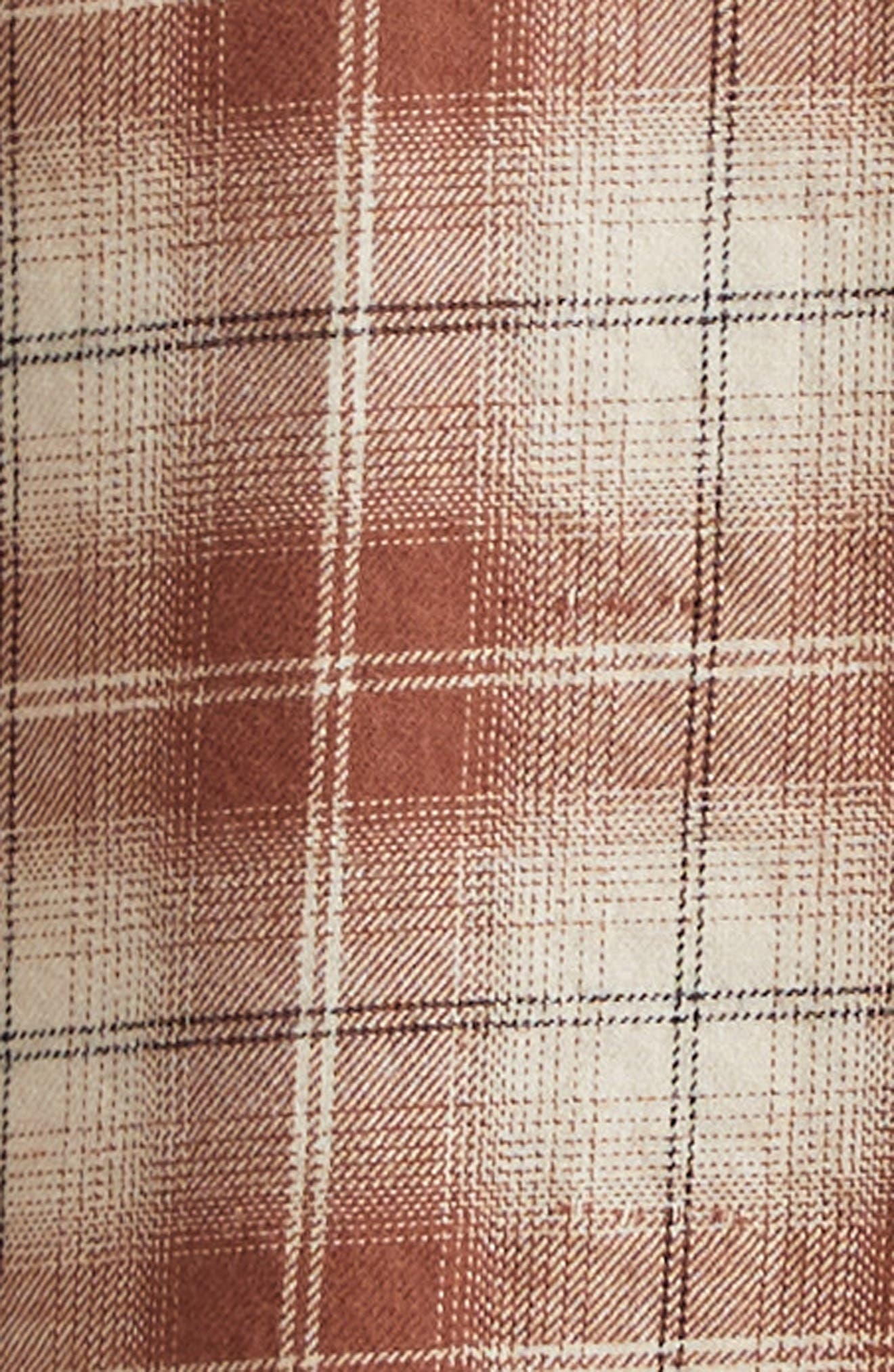 AMIRI Shotgun Distressed Plaid Flannel Button-Up Shirt in Chocolate at Nordstrom - 6