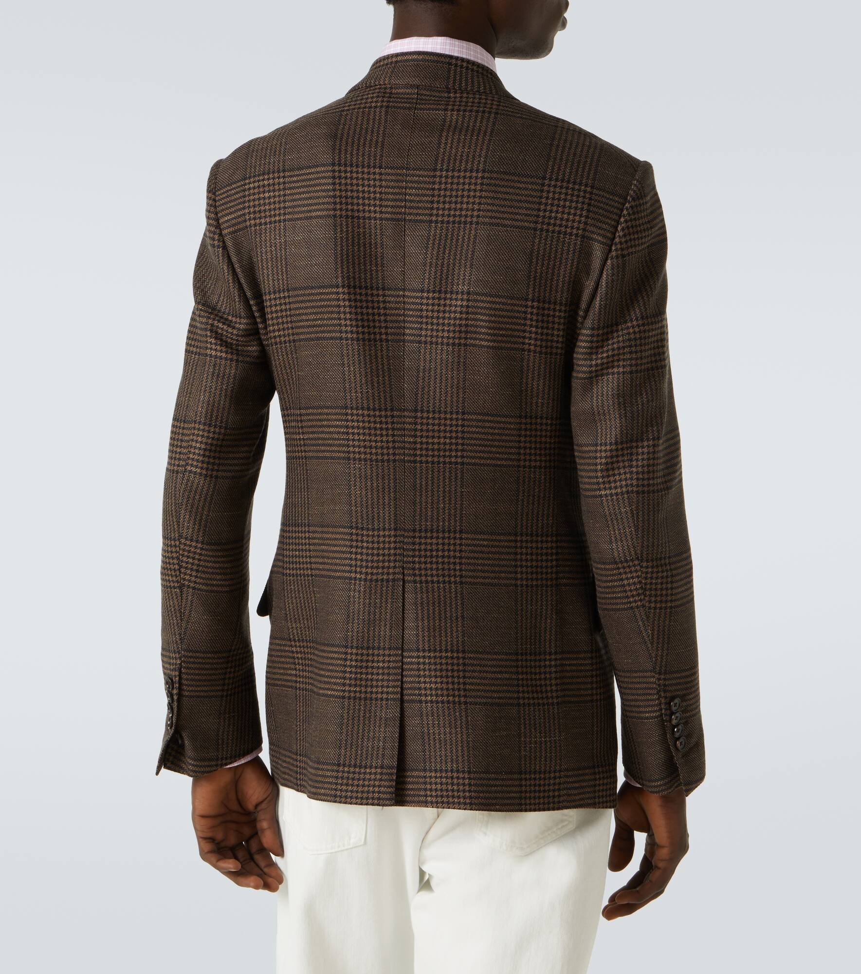 Shelton wool, silk, and linen blazer - 4