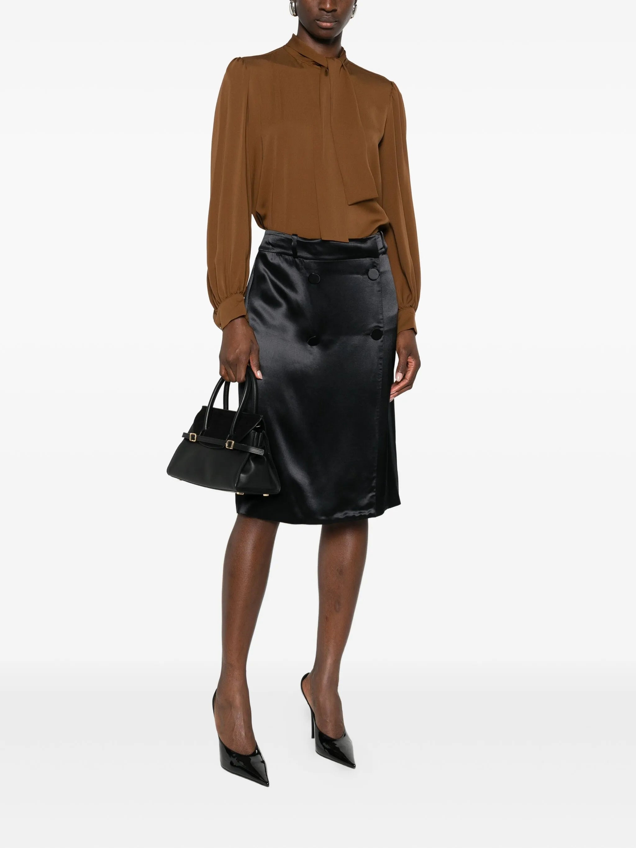 Max Mara Bow-detailing Buttoned Blouse - 5