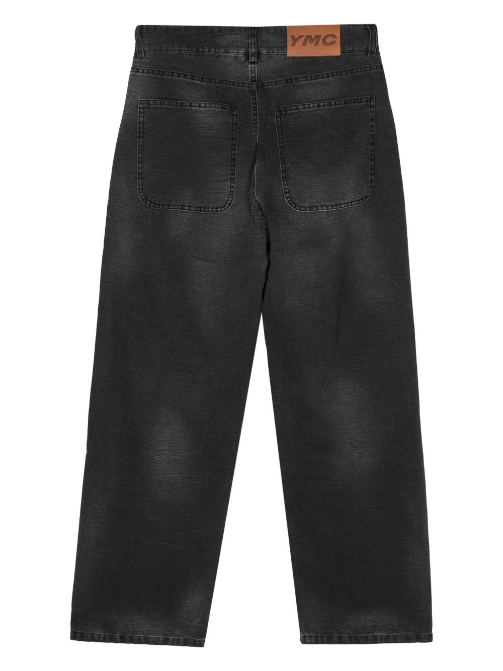 wide-leg washed jeans - 2