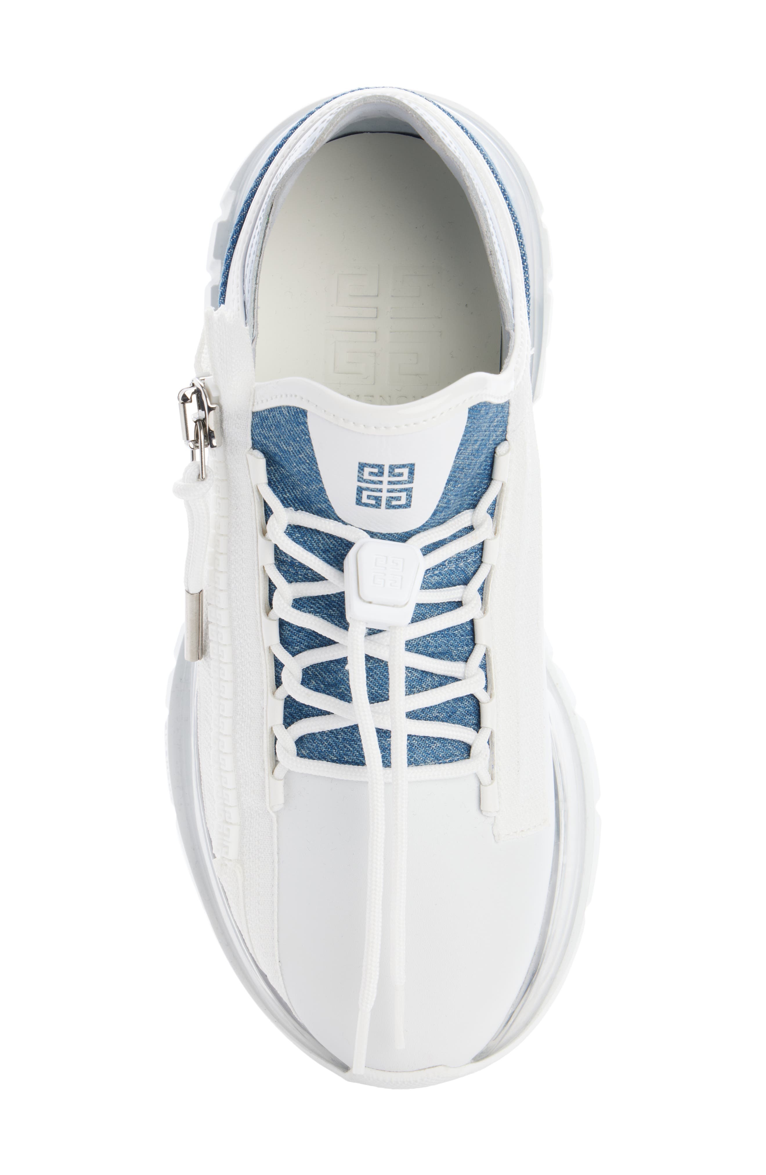 Givenchy Spectre Denim Accent Zip Runner Sneaker in Denim Blue/White at Nordstrom - 4