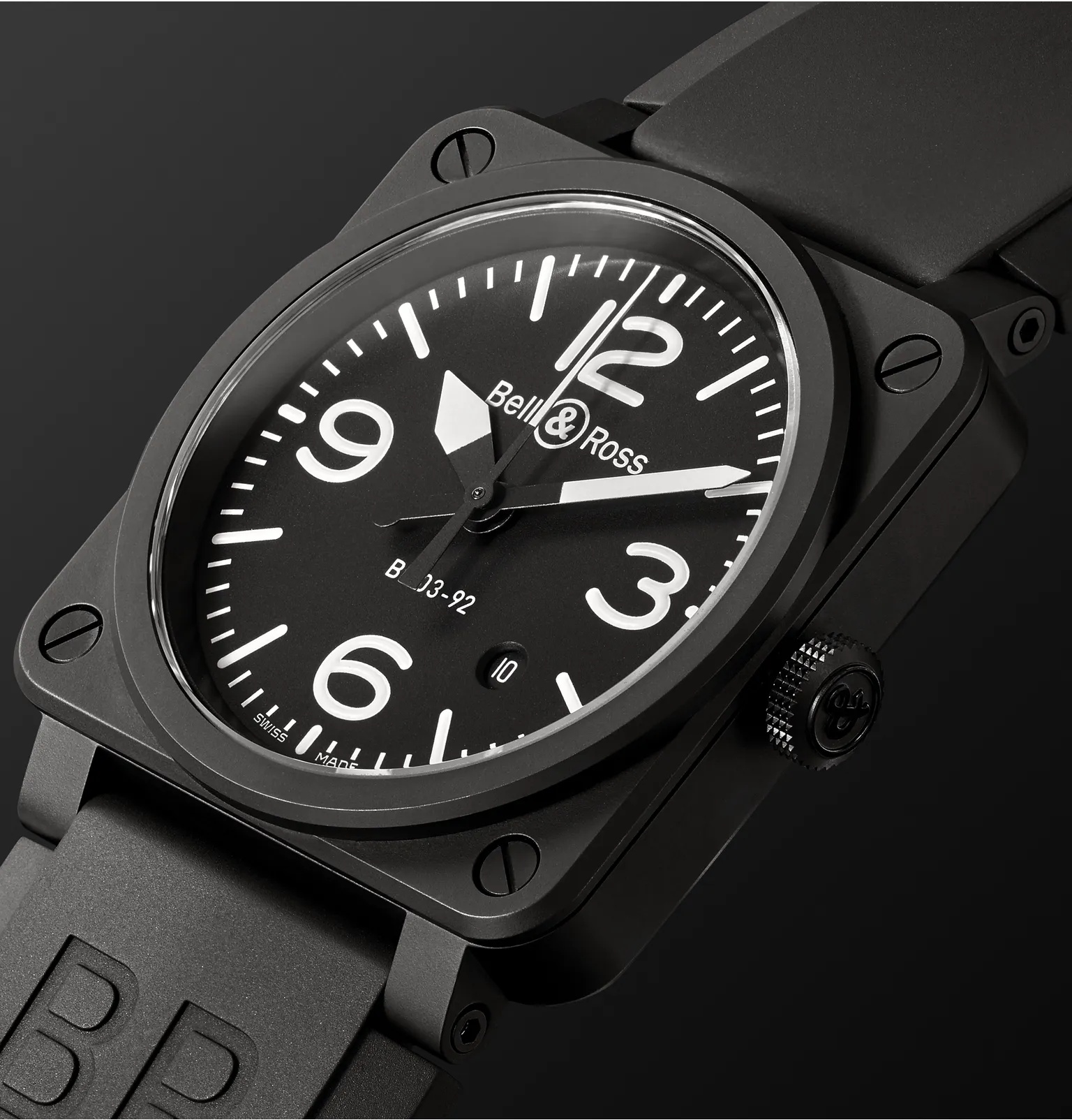 Automatic 42mm Ceramic and Rubber Watch, Ref. No. BR0392‐BL‐CE - 4