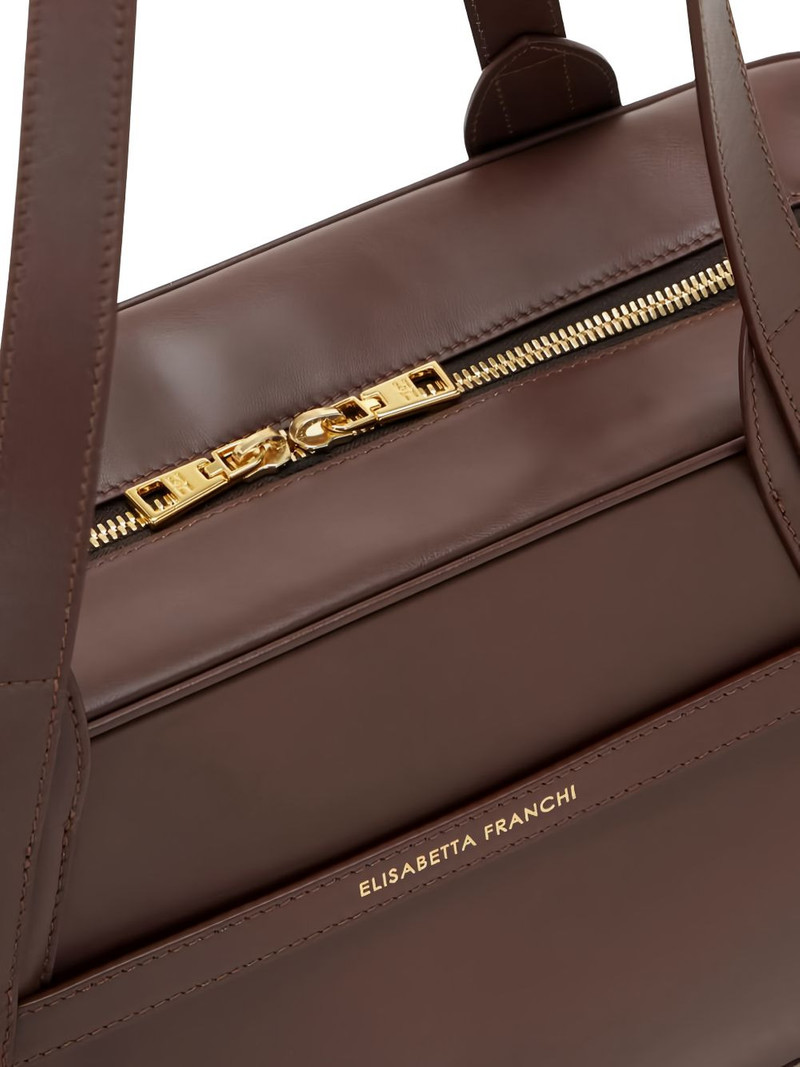 padlock-detail leather shoulder bag 4