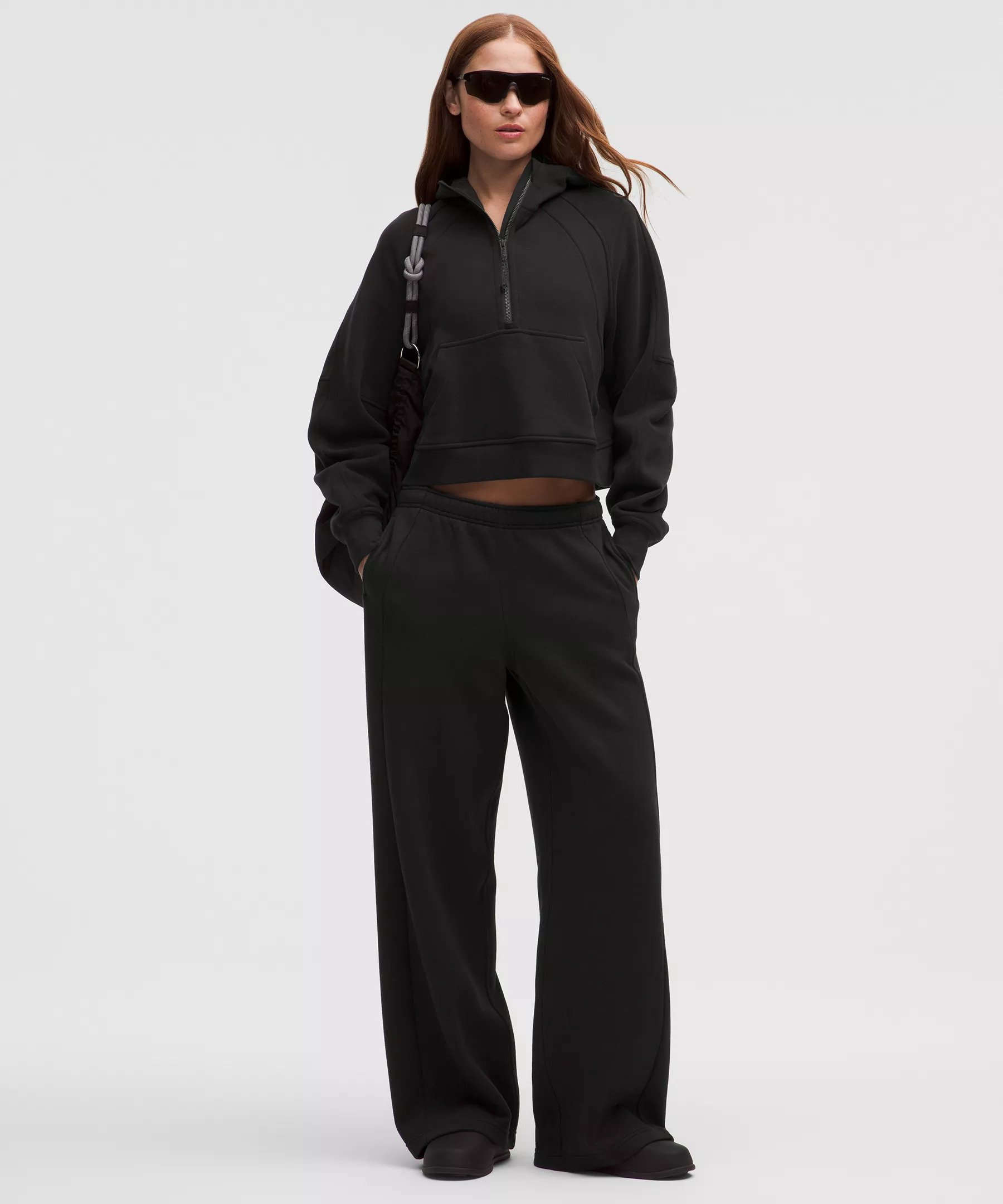 Scuba Mid-Rise Wide-Leg Pant Gathered Waistband *Regular - 1