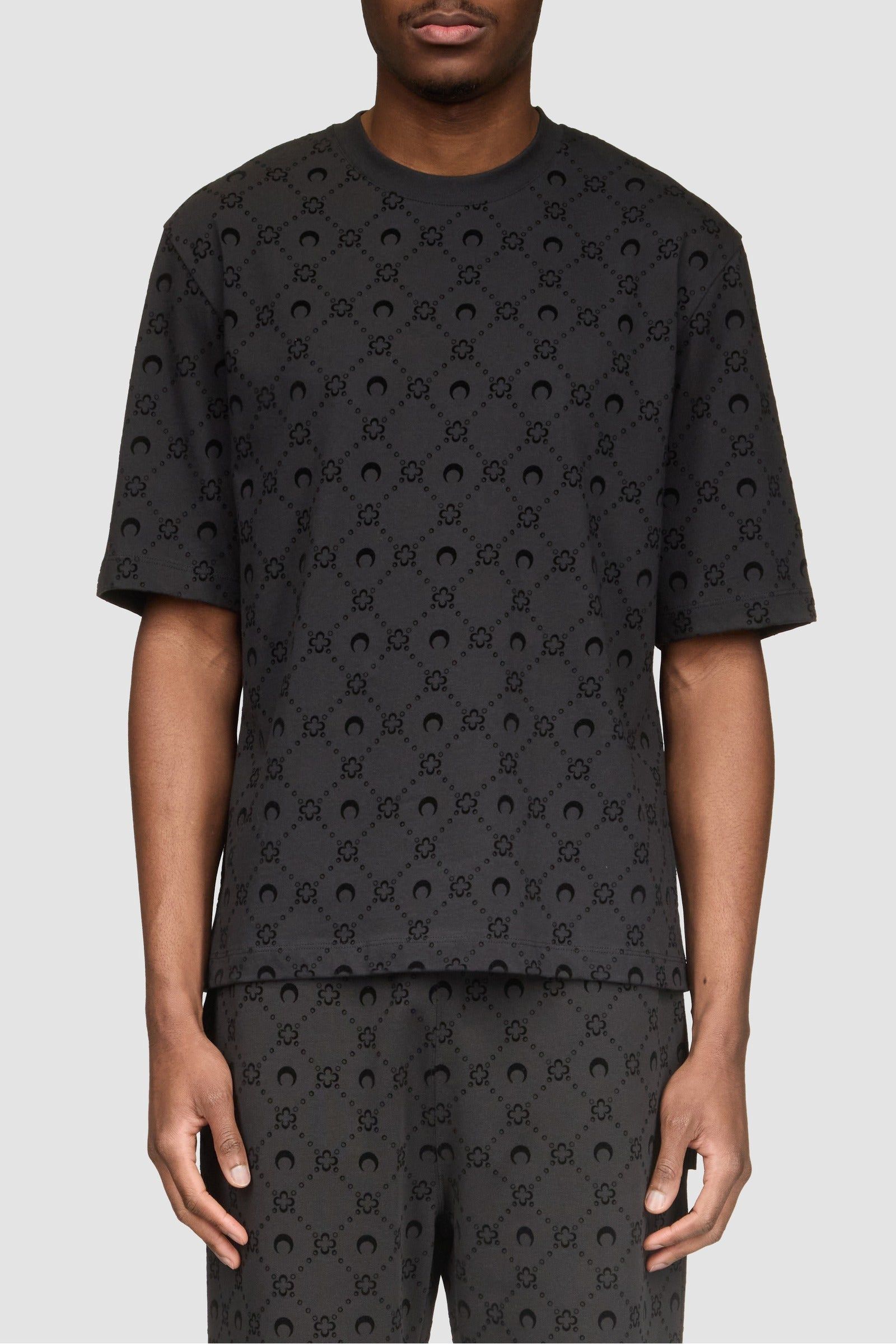 Moonogram Flocked Jersey Relaxed T-Shirt - 2