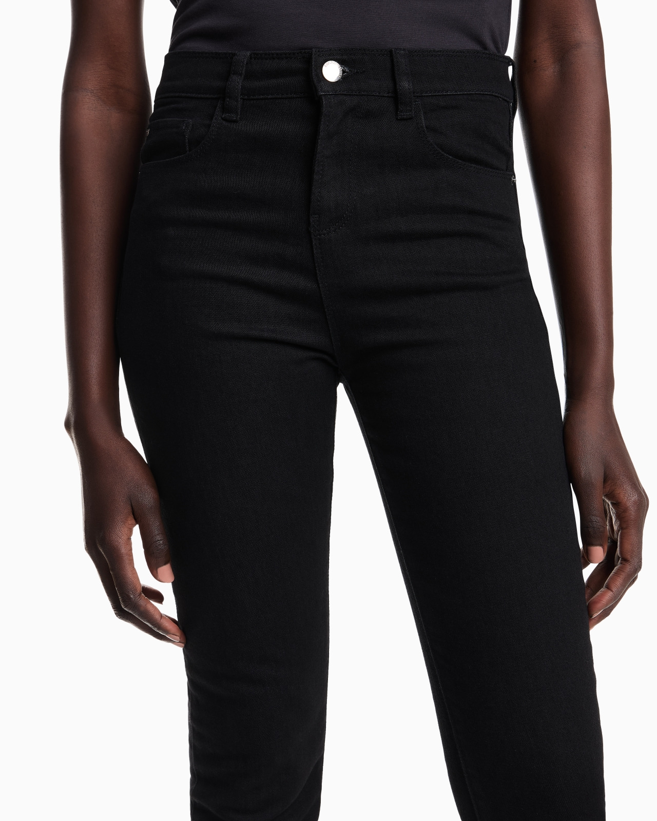 J20 High-waisted, super skinny-leg jeans in rinsed comfort denim - 5