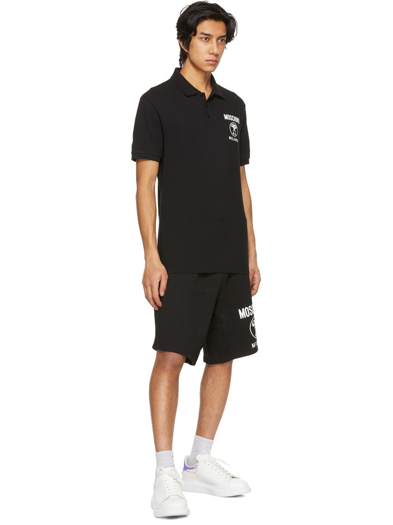 Black & White Double Question Mark Polo 4