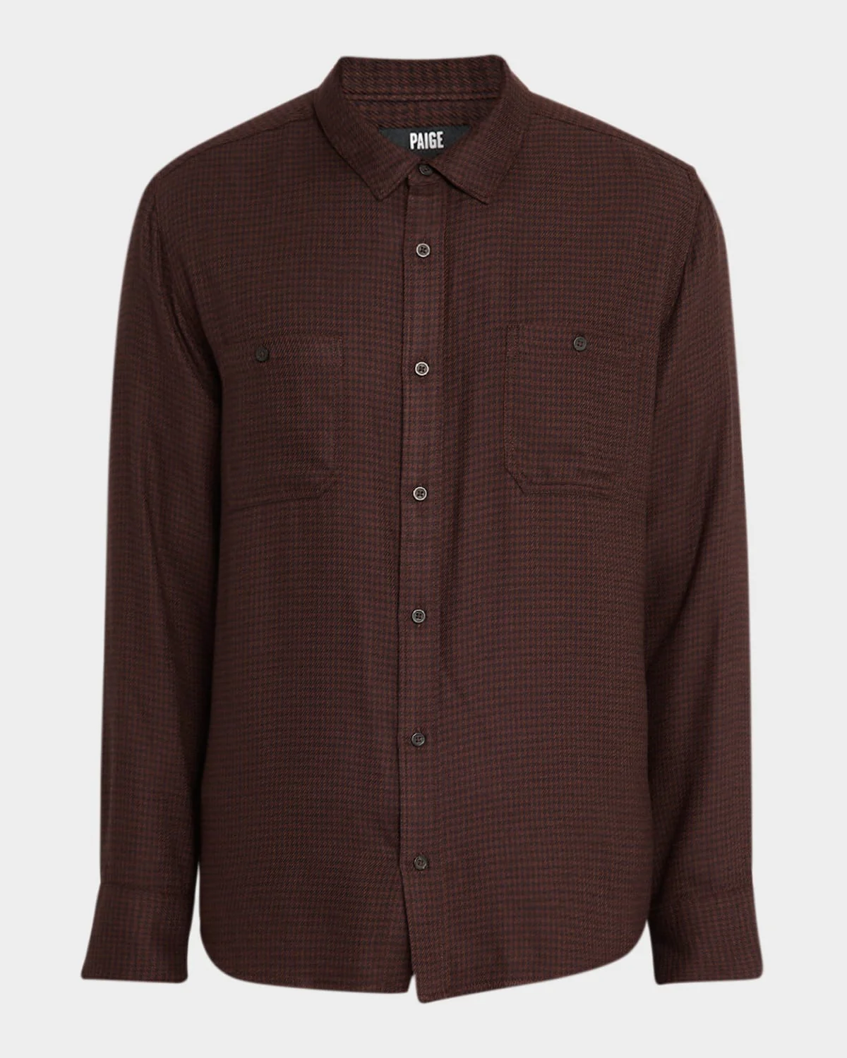 Men's Everett Houndstooth Plaid Button-Down Shirt - 1