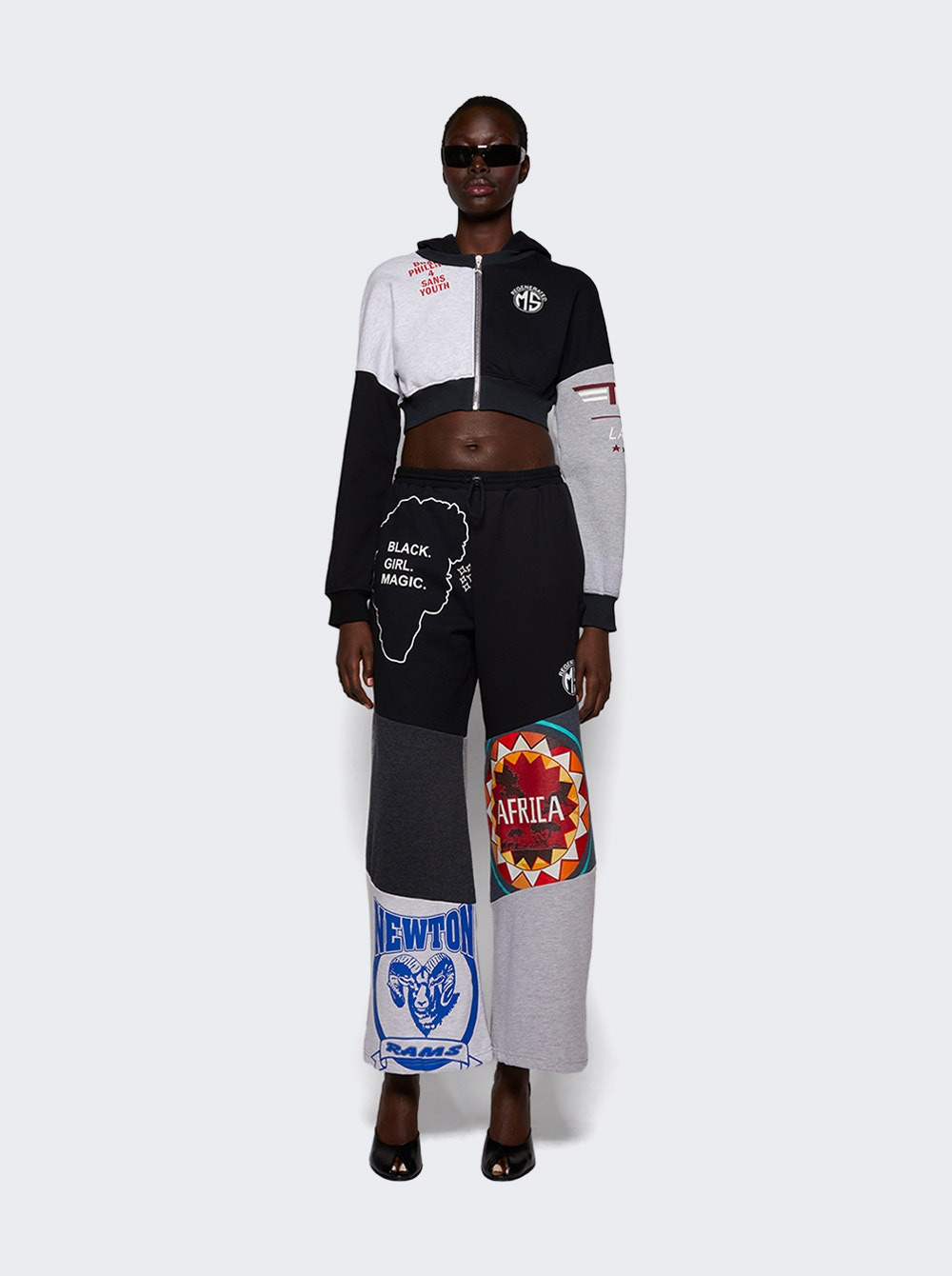 Upcycled Graphic Sweatshirts Sweatpants Magnet - 2