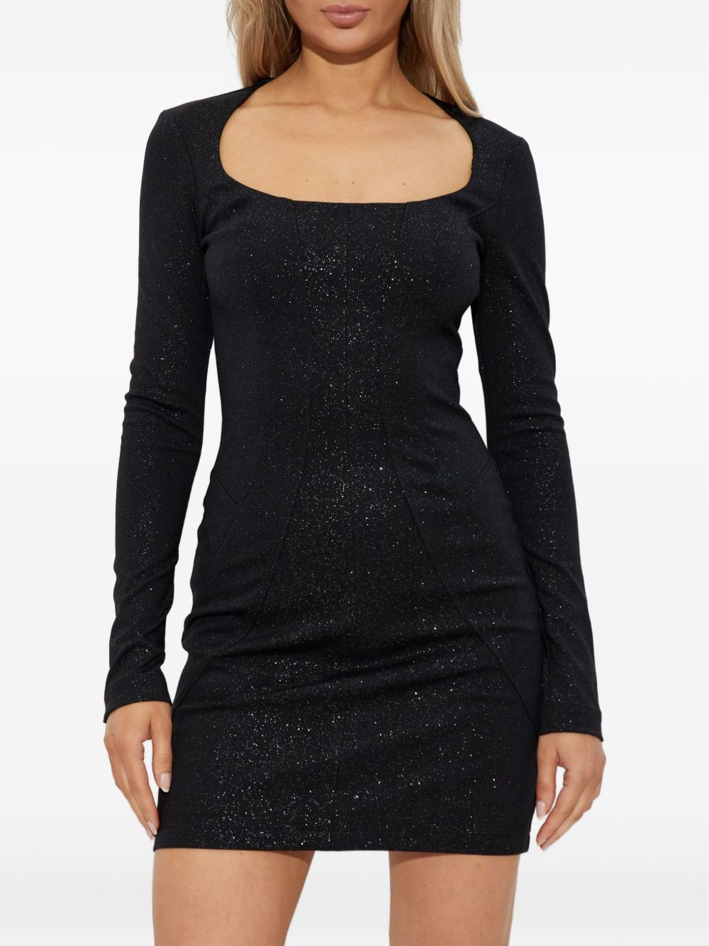 square-neck mini dress - 3