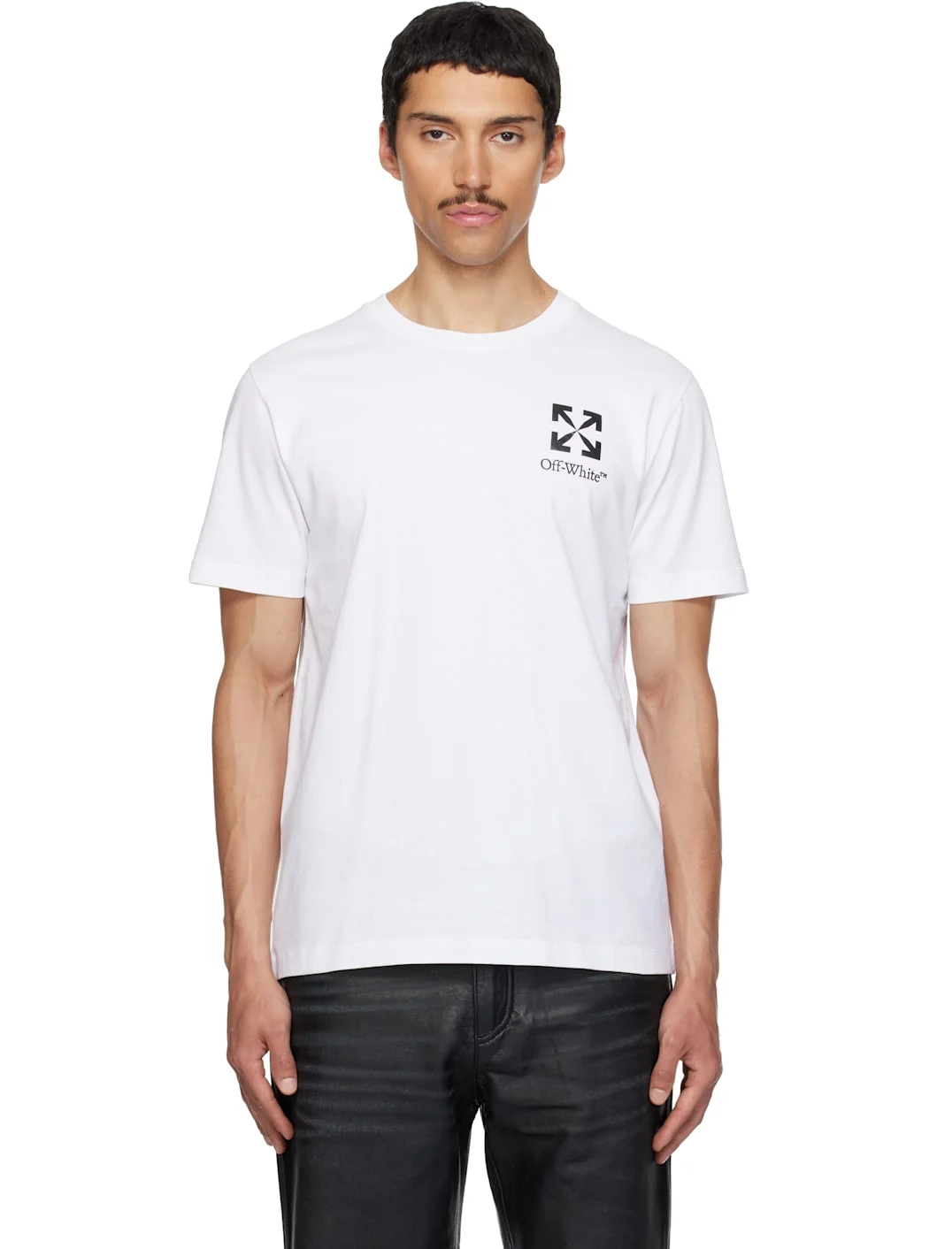 White Small Arrow Slim T-shirt - 1