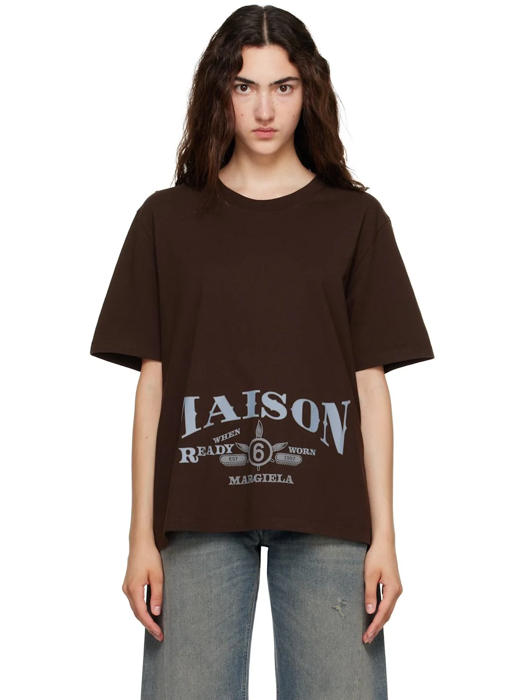 Brown Printed T-shirt - 1
