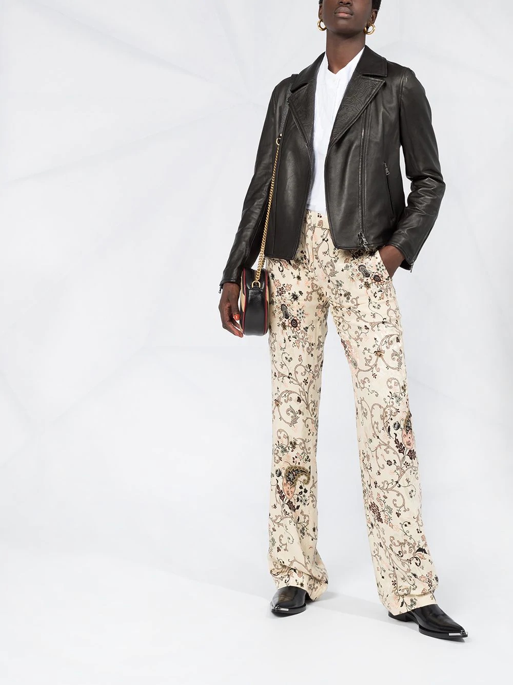 paisley-print flared trousers - 2