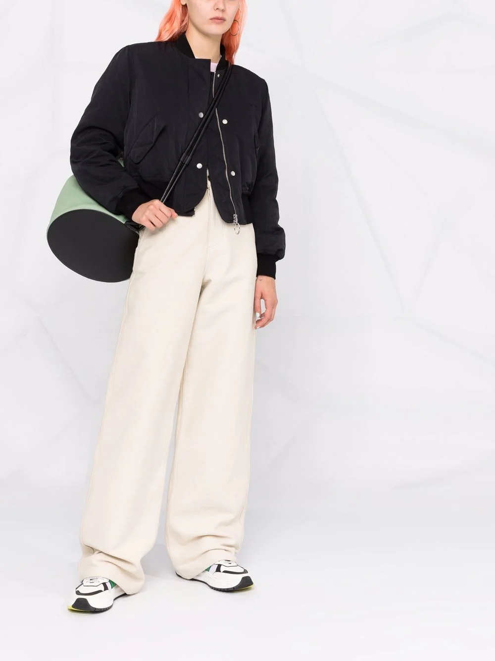 embroidered logo bomber jacket - 2