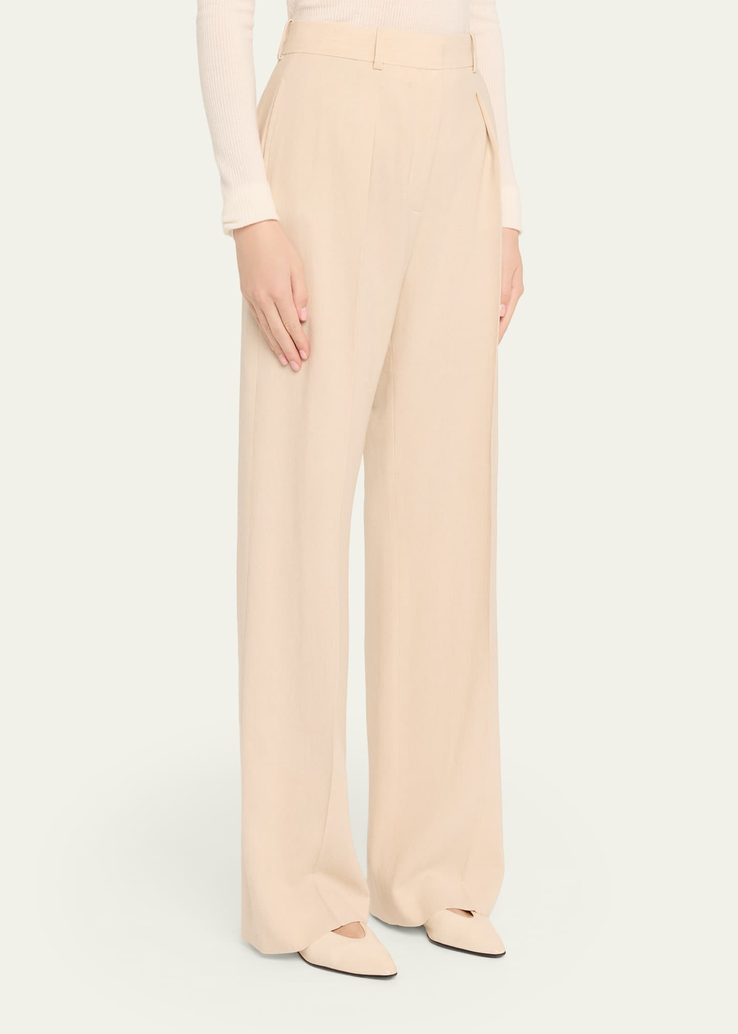 Edward Pleated Wide-Leg Trousers - 4