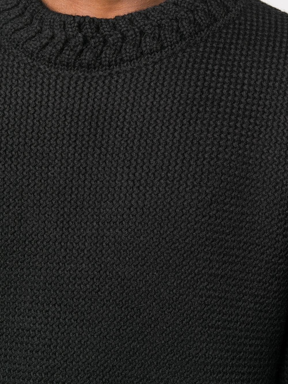 chunky-knit crew neck jumper  - 5