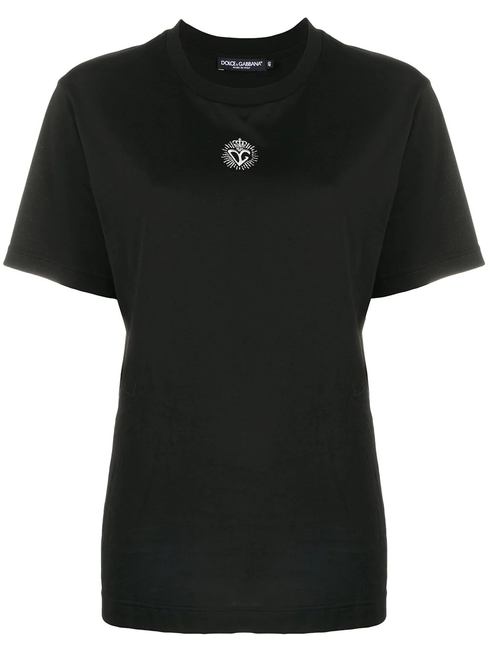 embroidered logo T-shirt - 1