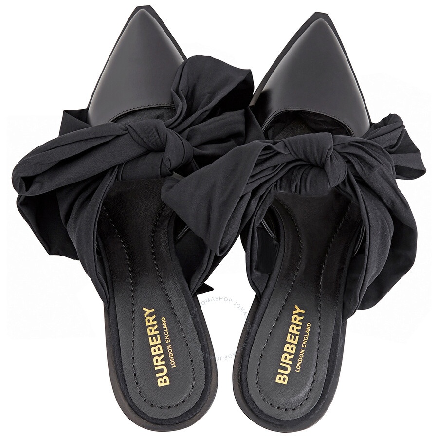 Burberry Black Synthetic Tillington Ankle-wrap Mules - 3