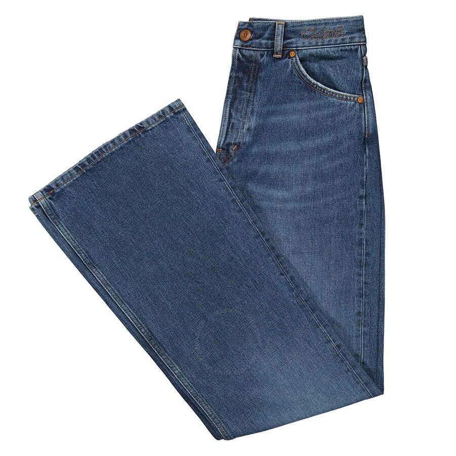 Chloe Ladies Denim Flare Pinatubo Flared Jeans - 7