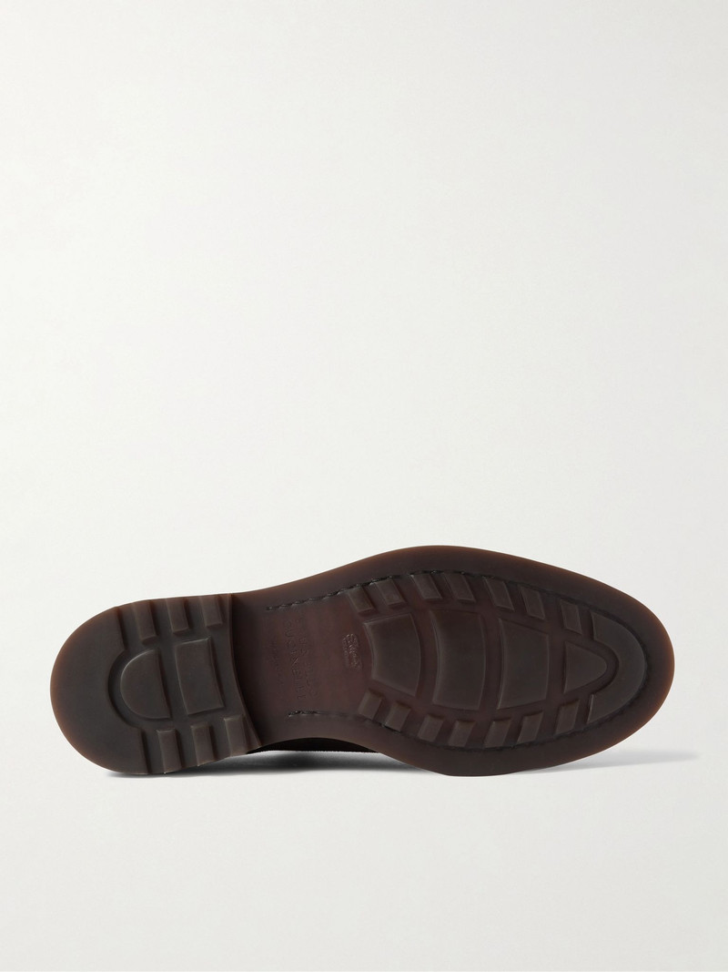 Brunello Cucinelli Suede Derby Shoes Dark brown outlook