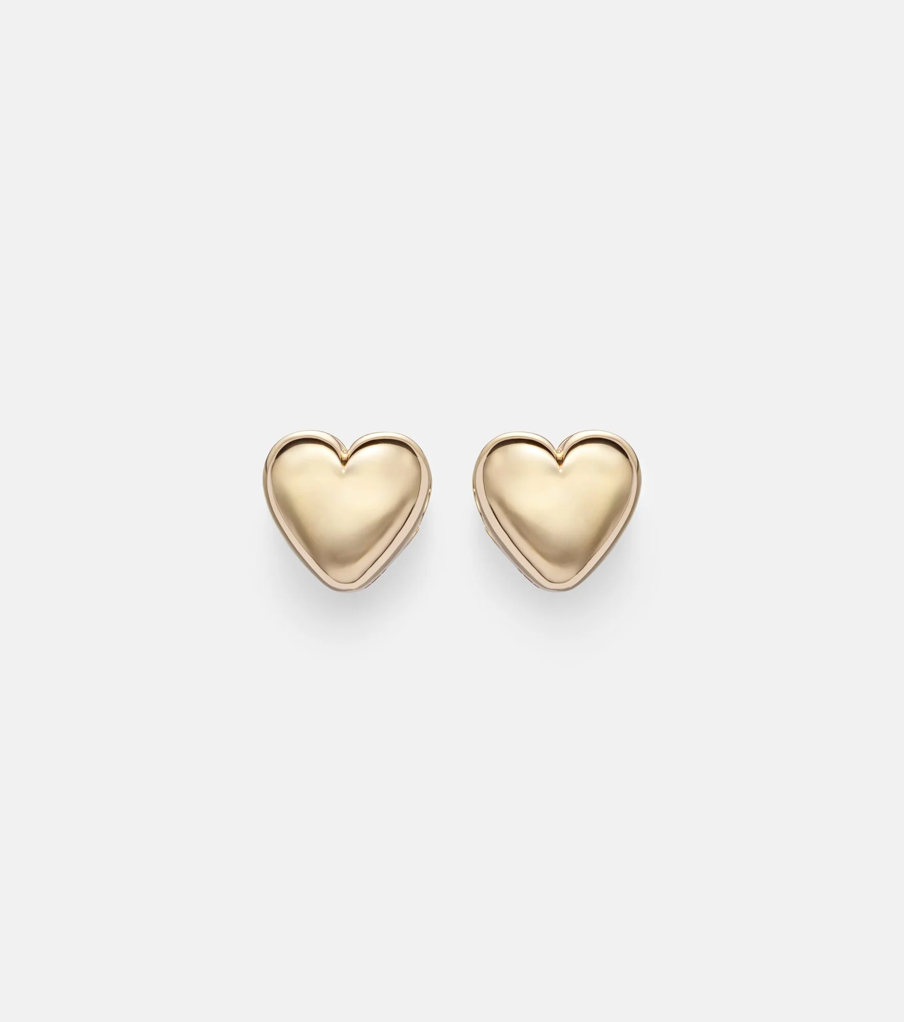 Puffy Heart 14kt gold earrings - 1