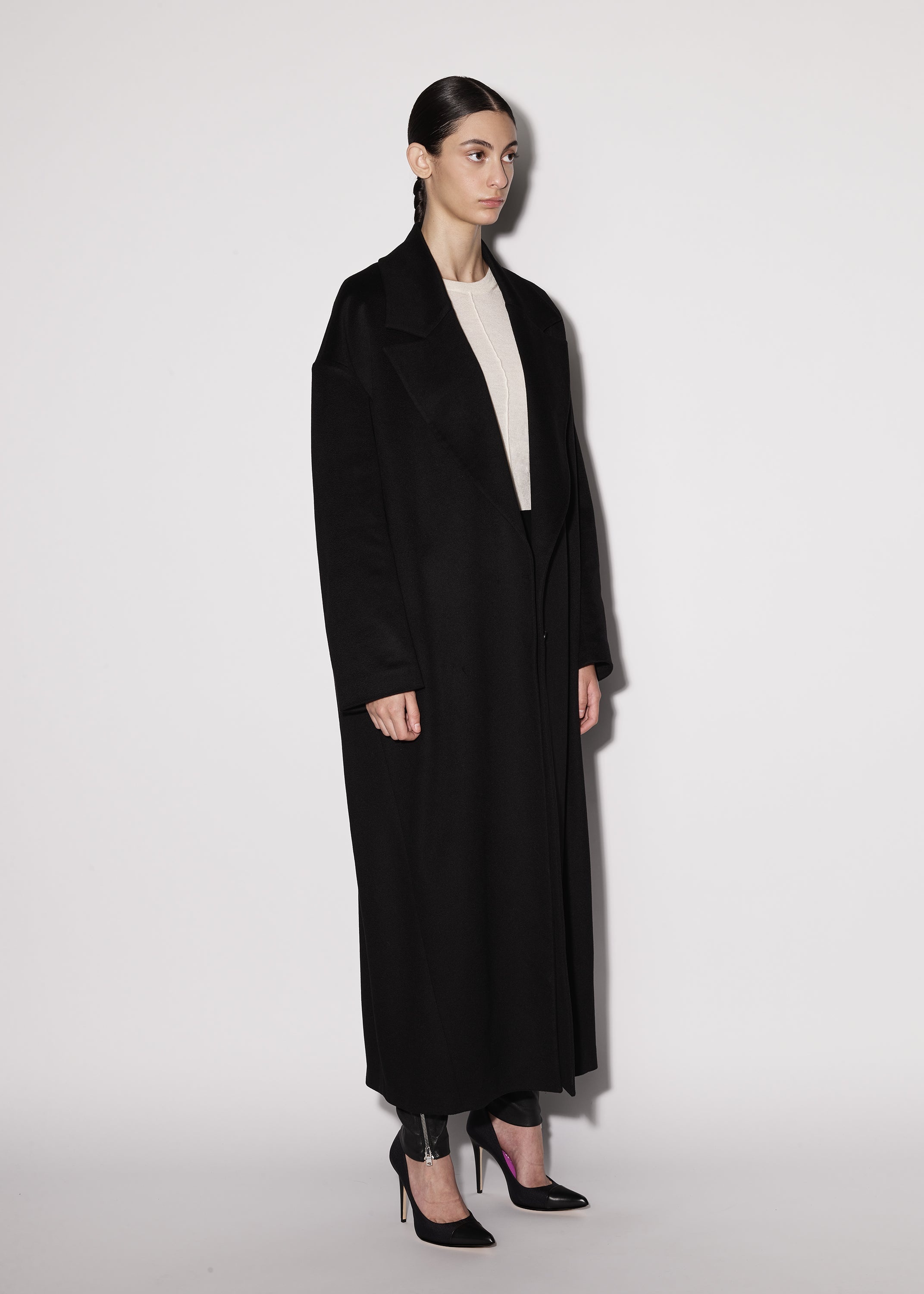 CASHMERE SINGLE BREASTED COAT - 4