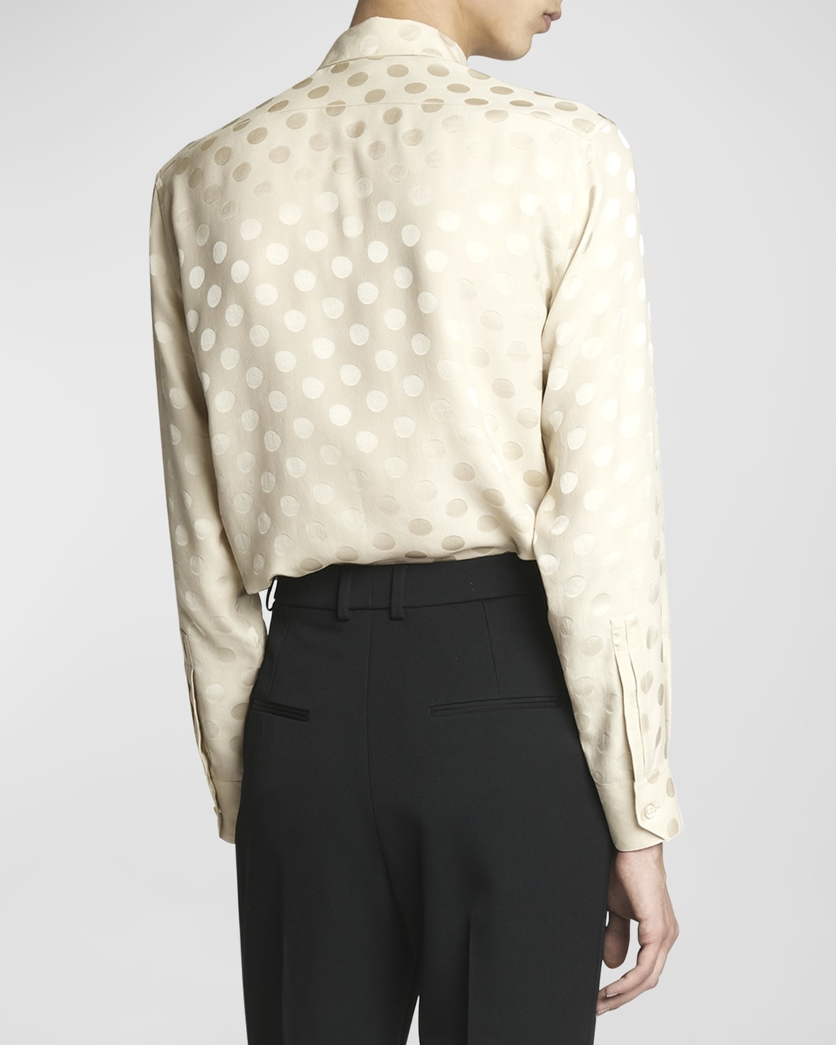 Men's Polka Dot Jacquard Dress Shirt - 4