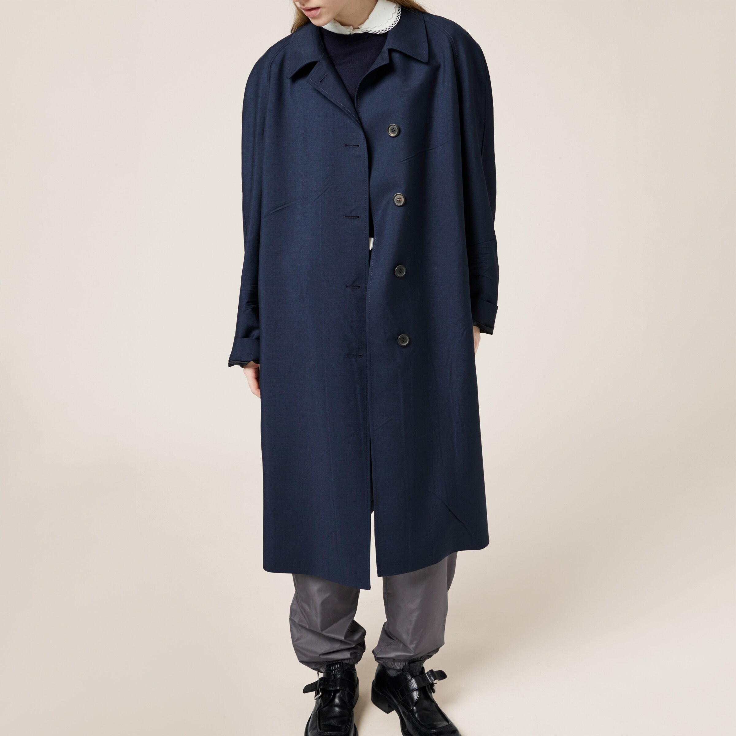 Single-breasted kid mohair coat - 6