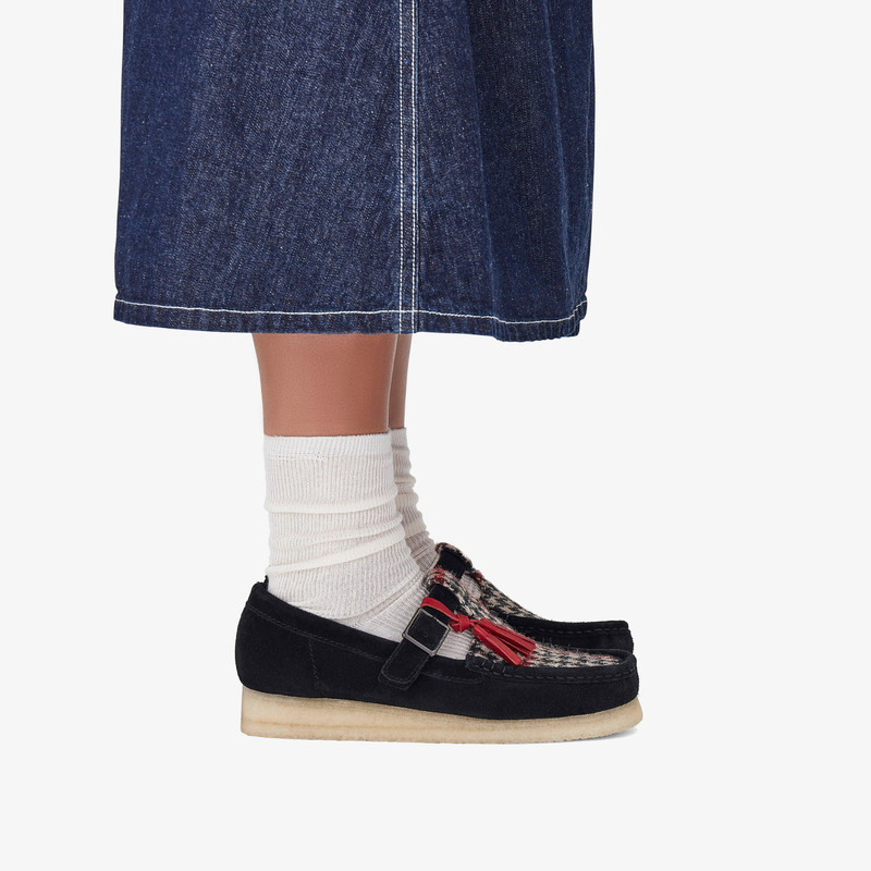 Wallabee T Bar Black Tweed Combination 3