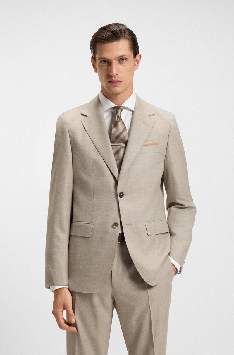 TWO-PIECE REGULAR-FIT SUIT IN HERRINGBONE VIRGIN WOOL 2