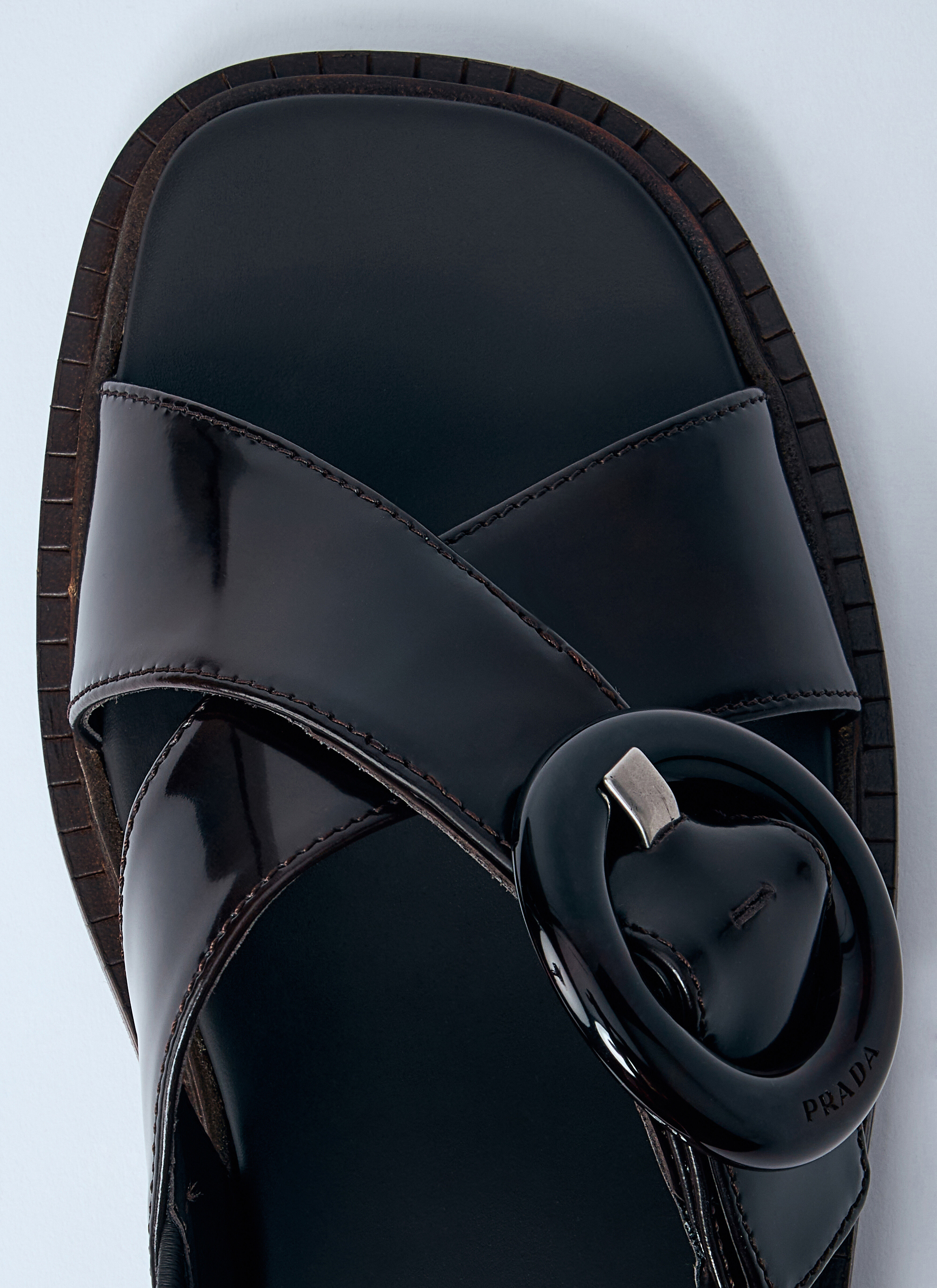 Brushed Leather Sandals - 6