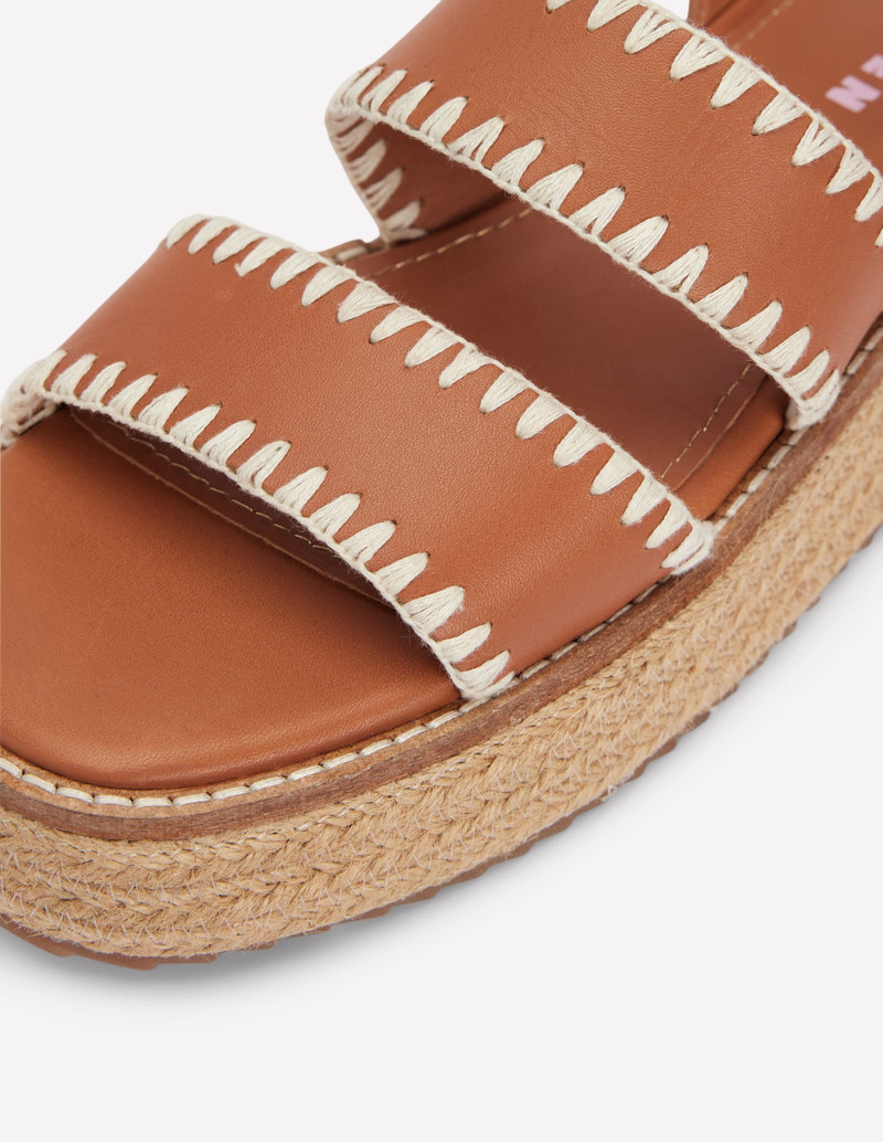 Chunky Flatform Sandals-Tan 4