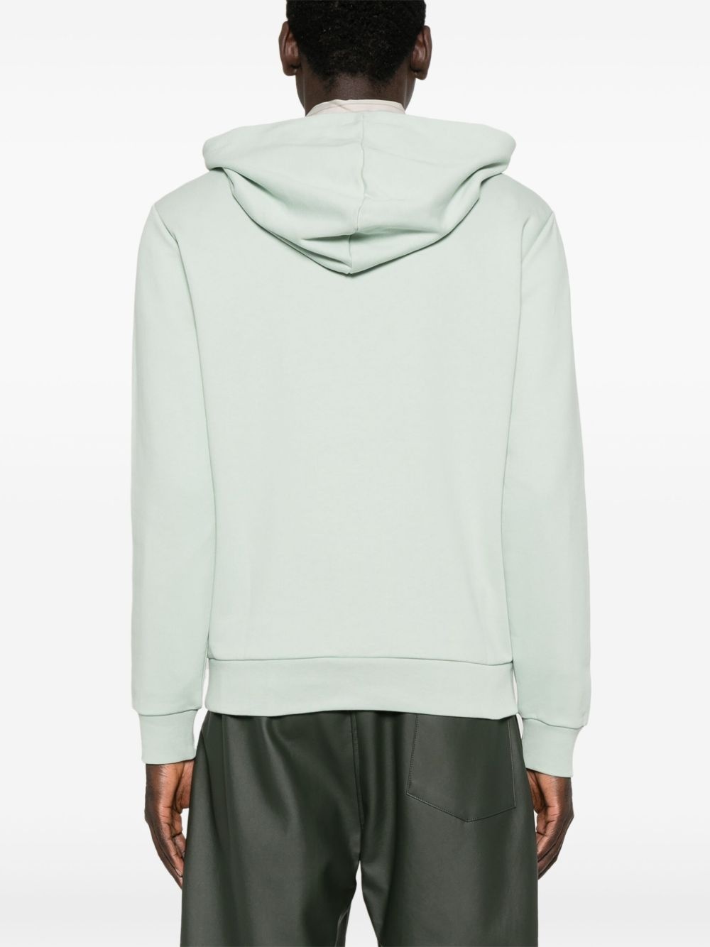 flocked-logo hoodie - 4
