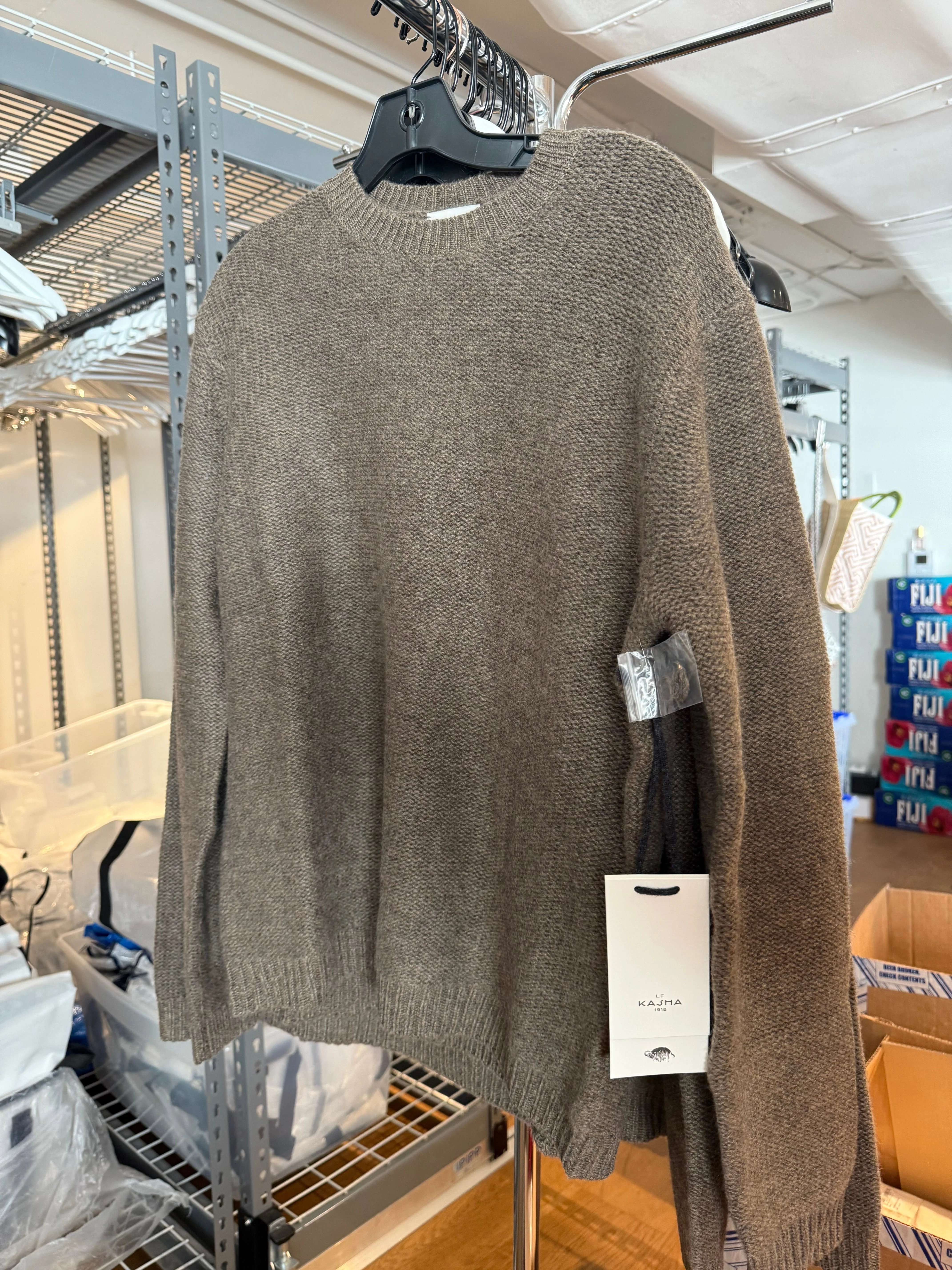 Gstaad Texture Sweater Olive - 1