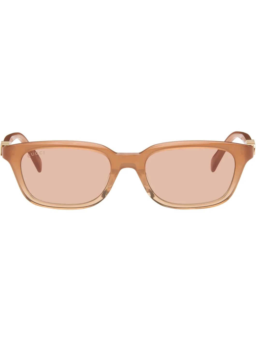 Brown Rectangular-Frame Sunglasses - 1