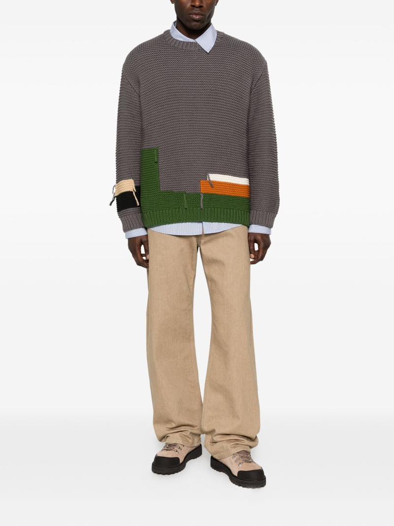 YMC patchwork sweater outlook
