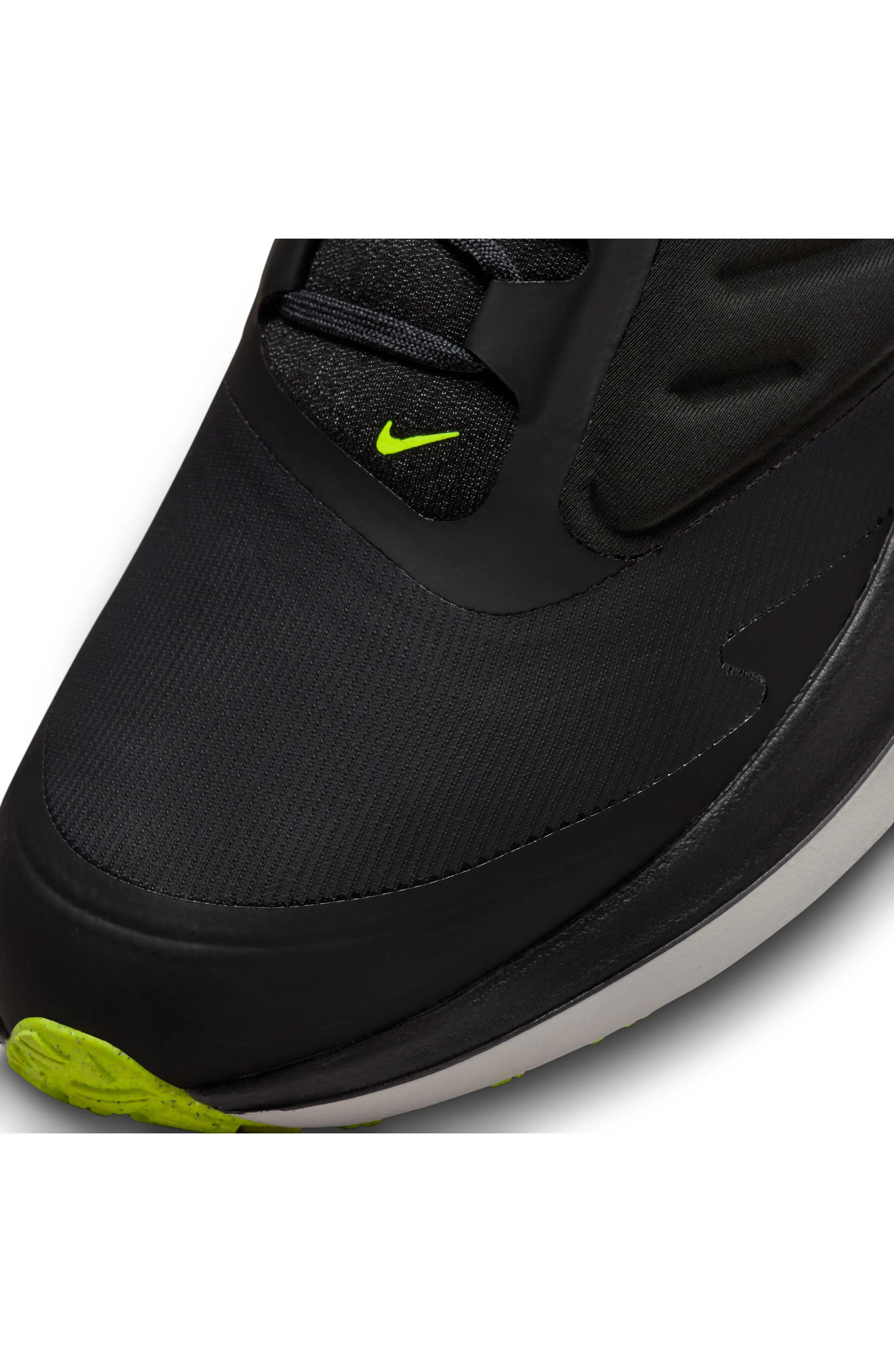 Air Winflo 9 Water Repellent Running Shoe in Black/White/Smoke Grey/Volt - 8