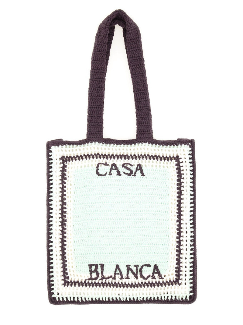 CASABLANCA Crochet Bag With Logo outlook