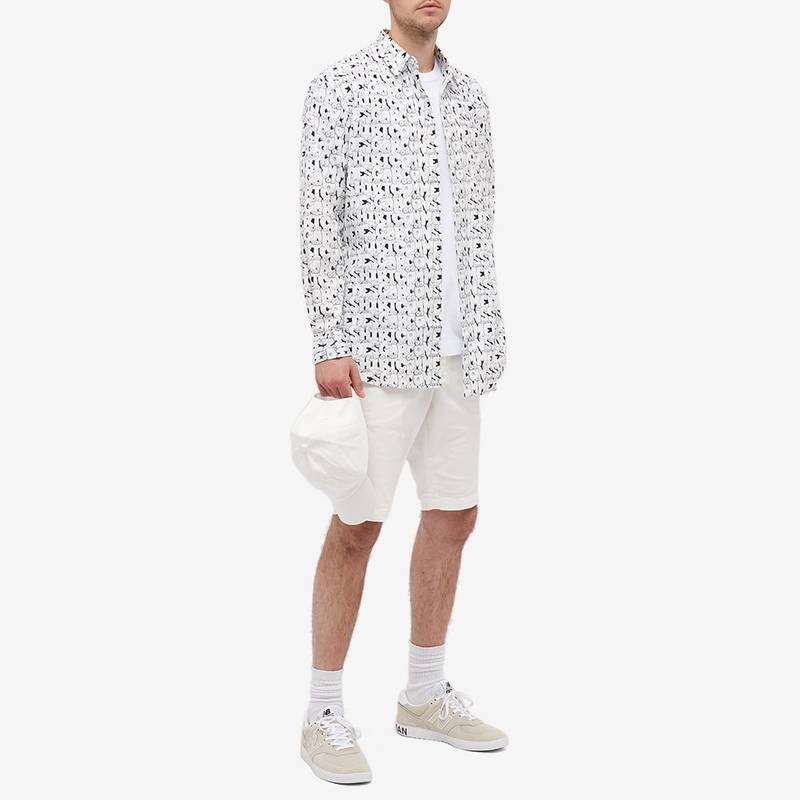 Comme des Garçons SHIRT Comme des Garcons SHIRT x Kaws Print Cotton Poplin Shirt outlook