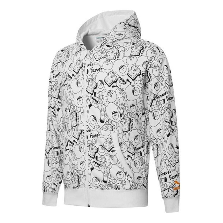 PUMA Club All Over Print Full Zip Hoodie Jacket 'White' 533201-52 - 1