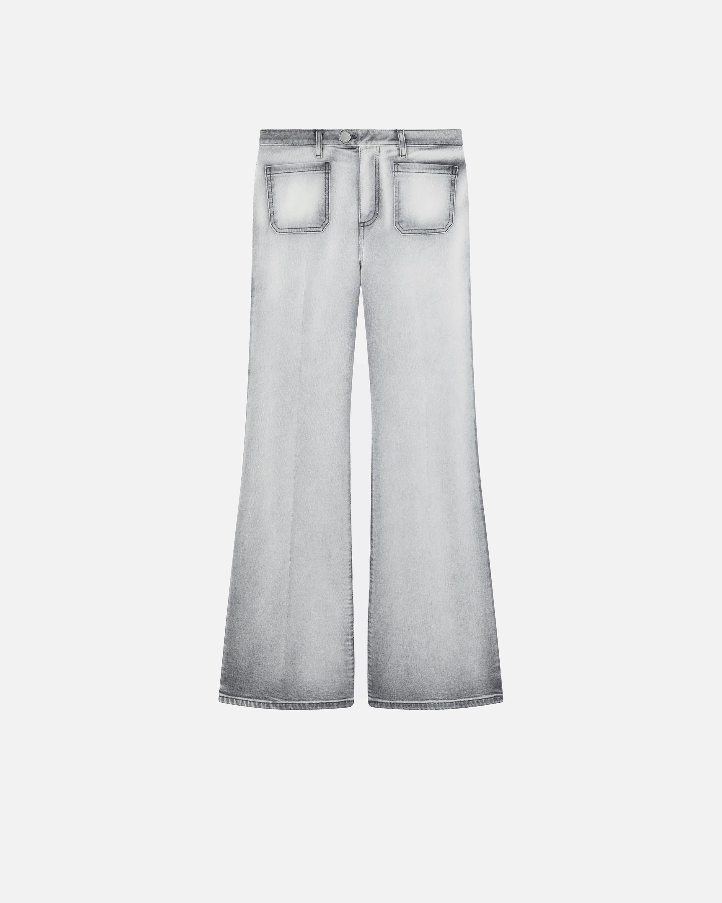 LIGHT GREY FLARED JEANS - 1