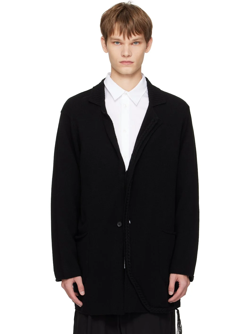 Black String Detail Blazer - 1