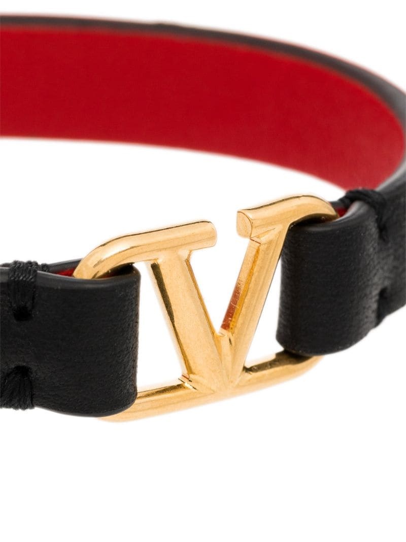 VLogo leather bracelet - 3