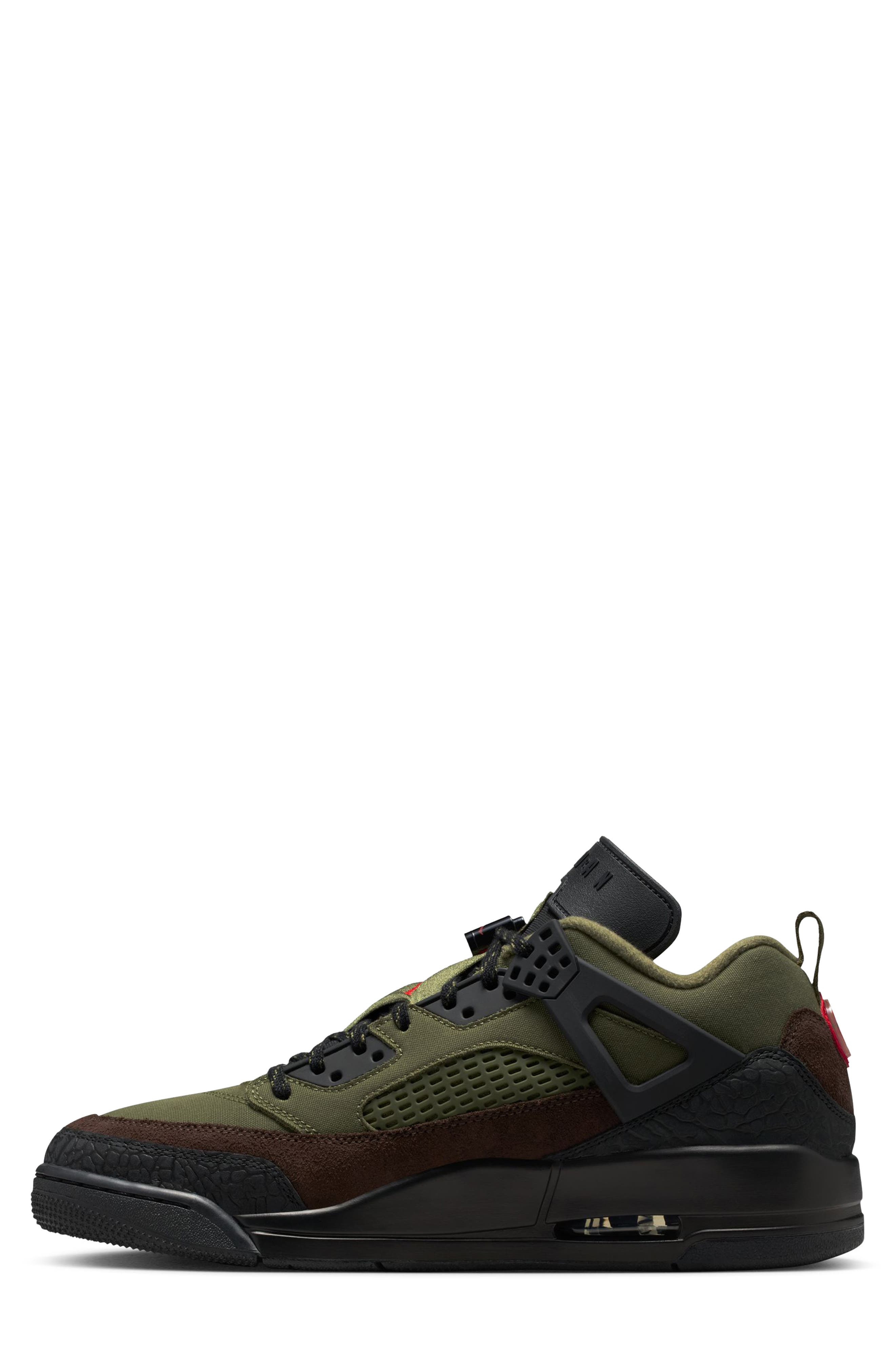 Jordan Spizike Low Sneaker in Medium Olive/University Red at Nordstrom - 6