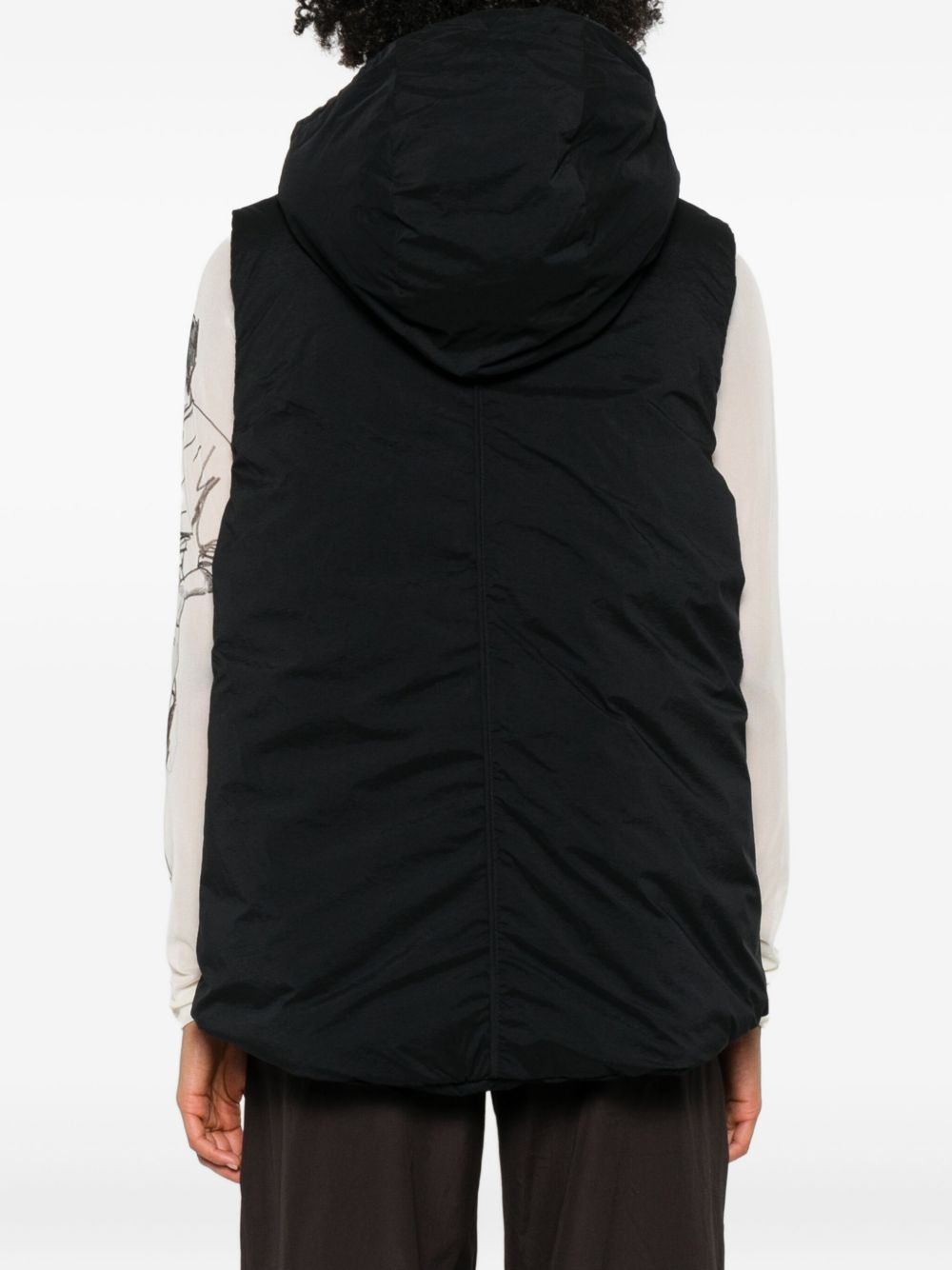 hooded zip-front waistcoat - 4