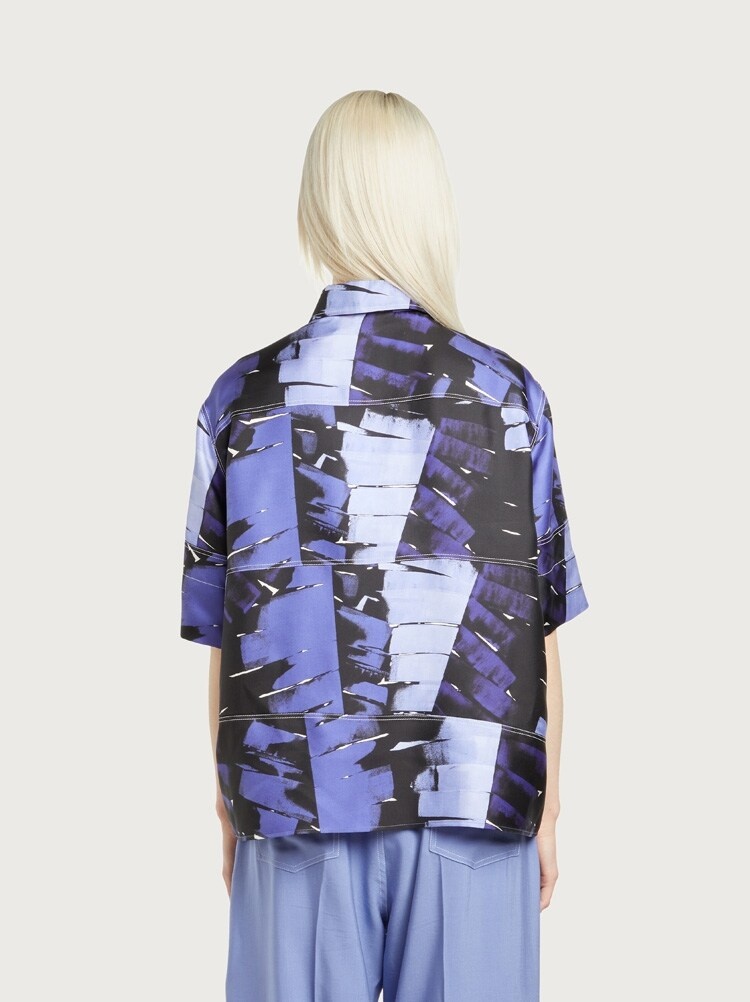 PALM PRINT SHORT SLEEVED SHIRT - 3