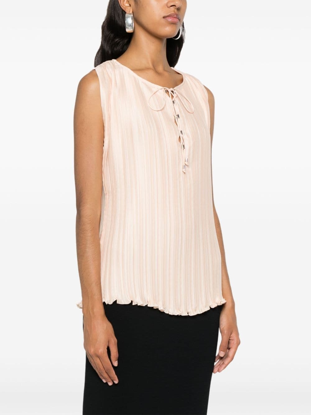 drawstring plissÃ© blouse - 3